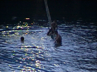 Young kids enjoying the water.