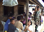 Market day. The police on patrol.