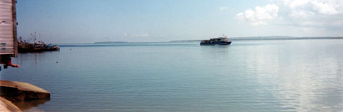 ferry boat arriving at Bogo Port from Bantayan