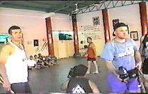 Video freeze of the1998 WEKAF Balintawak demonstration headed by Nick Elizar.